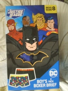 2 PACK~JUSTICE LEAGUE~THE AVENGERS~BOYS PERFORMANCE BOXER BRIEFS~NEW/BOX~SIZE 8 - Picture 1 of 3