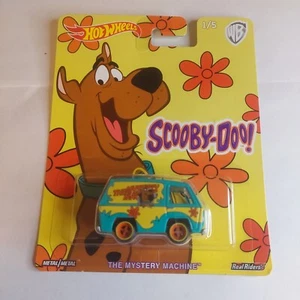 THE MYSTERY MACHINE HOT WHEELS SCOOBY-DOO 1/5 TEAL PREMIUM REAL RIDERS - Picture 1 of 1