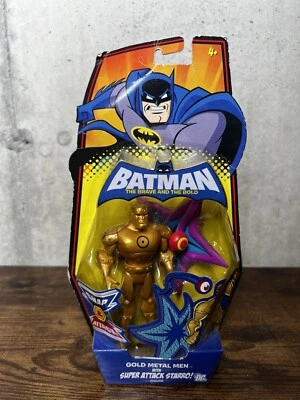 Batman The Brave And The Bold 2009 Mattel Gold Metal Men con Super Attack Starro Foto 1 de 4