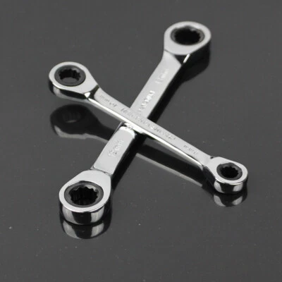 Chrome Vanadium Steel Double Headed Plum Blossom Spanner Metric Auto Repair Tool - Image 1 of 4