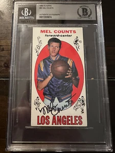 1969-70 Topps #49 MEL COUNTS Signed Basketball BAS Slabbed Rookie - Picture 1 of 4