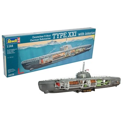 U-Boot Typ XXI U 2540 & Interieur 1:144 Deutsches Uboot Submarine Revell 05078 - Bild 1 von 2