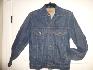 Vintage Levis Denim Jean Jacket USA 70506 0216 Size 34 Red Tag Dark Wash - Picture 1 of 17