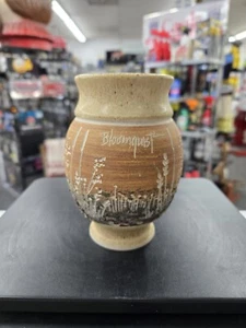 Vintage Bloomquist Multicolored Art Pottery Vase In Good Condition! - Picture 1 of 8