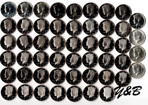 1964 - 2015 S Proof Kennedy Half Dollar Complete Set (include silver proof ,SMS) Cover