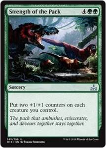 MTG Magic RIX FOIL - Strength of the Pack/Force de la meute, English/VO - Picture 1 of 1