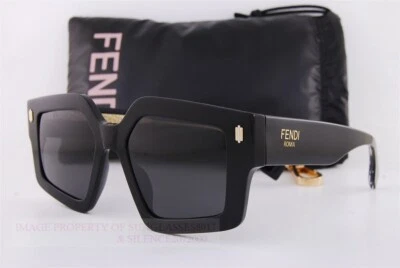 Brand New FENDI Sunglasses FE 40162I 01A Black/Dark Grey For  Women - Image 1 of 4