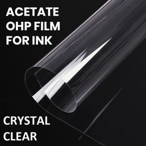 A3 Acetate Film OHP INKJET Colour Printer Clear, Transparent, - 10 Sheets - Picture 1 of 8