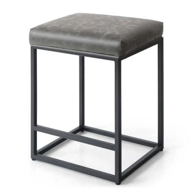 Bar Stool Set Counter Height Bar Stools PU Leather Backless Kithcen Dining Chair - Image 1 of 4