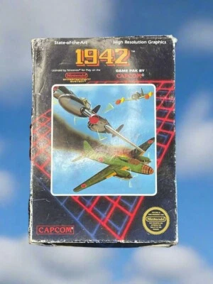 1985 Authentic Capcom 1942 Nintendo Entertainment System NES Cartridge with Box - Image 1 of 4
