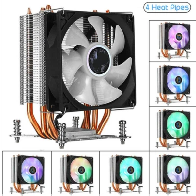 Heatsink CPU Cooler LED RGB Fan 4 Pin Intel LGA 2011 V2 V3 V4 2011-3 (PLZ READ) - Image 1 of 4