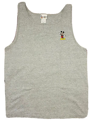 *DE COLECCIÓN* Camiseta sin mangas gris Walt Disney World Mickey Mouse años 90; Hecha en EE. UU.; XL Foto 1 de 4