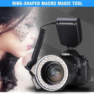 New Macro LED Ring Flash Light RF 550D For Nikon Canon Olympus Fuji DSLR Camera - Picture 1 of 14