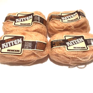 Reynolds Kitten Yarn Acrylic Wool Blend Col 70 D Lot CC 160 YD Belgium Lot of 4 - Picture 1 of 19