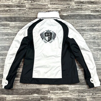 Bogner Womens sz 10 Embroidered Insulated Colorblock Ski Jacket w/ Hood VINTAGE? - Image 1 of 4