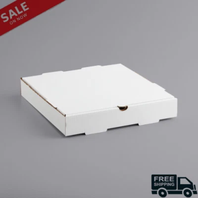 12" x 12" x 2" White Corrugated Plain Unprinted Pizza / Bakery Box (50/Bundle) - Image 1 of 4