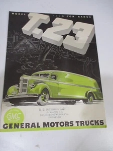 GMC General Motors Truck Modelo T-23 1938 folleto de ventas, folleto de ventas de 3 toneladas - Imagen 1 de 3