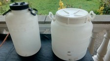 Tanica bidoni fusto nuovi in plastica PVC litri 30 e 20 con manici e coperchi
