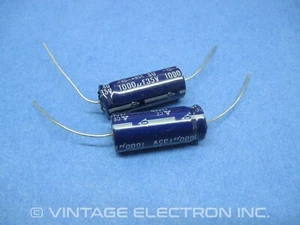 (2) PANASONIC SU Series Axial Electrolytic Capacitors: 1000uF 20% 35V - Picture 1 of 7