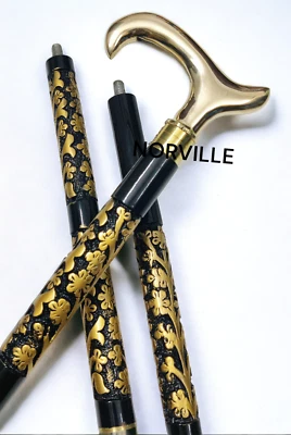 Bastón Bastón Madera Tallada Hecho a Mano Foto 1 de 4