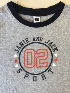 Janie and Jack Sport 02 Gray T-Shirt 100% Cotton Boys size 10 - Picture 1 of 9