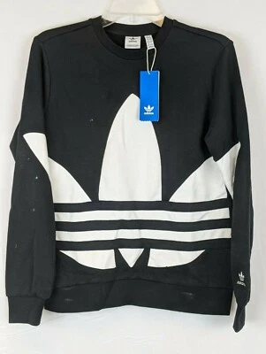 Sudadera Adidas Originales Trifolio Juvenil, Negra/Blanca, Juvenil Grande Foto 1 de 3