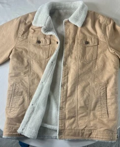 Abrigo chaqueta forrada de sherpa de lana térmica gruesa de invierno para hombre - Imagen 1 de 6
