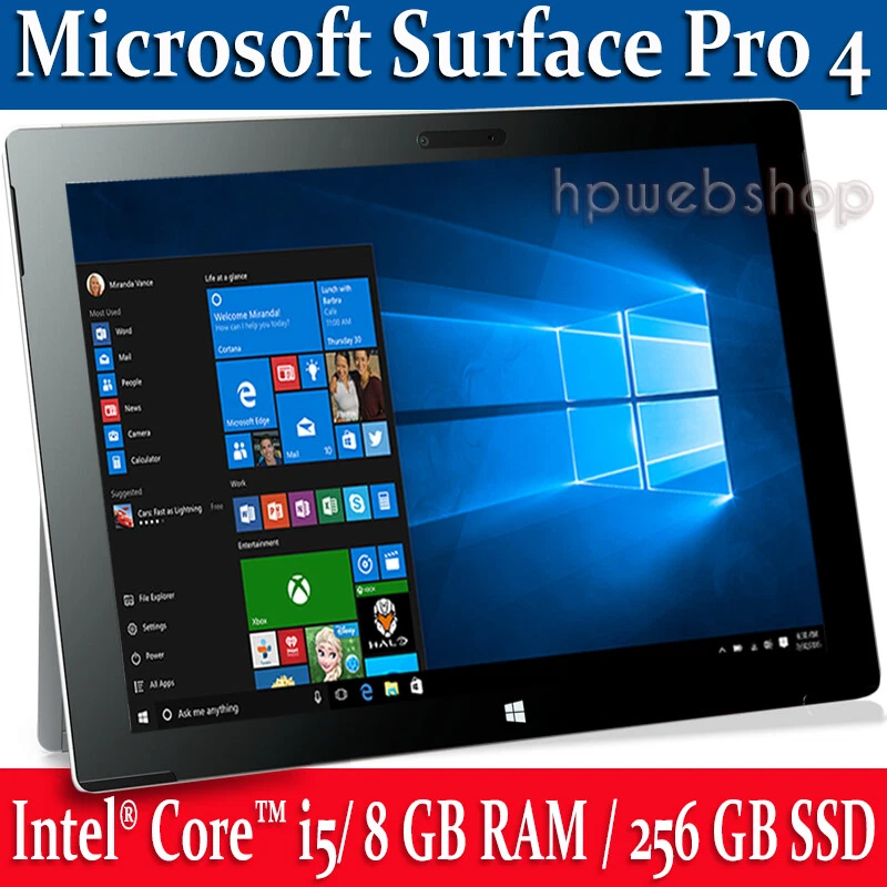 Microsoft Surface Pro 4 Intel i5 8GB RAM / 256GB SSD with Keyboard Win11  - Image 1 of 1