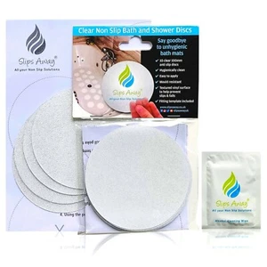 NON SLIP BATH MAT STICKERS - MODERN STYLISH SHOWER TRAY BATHTUB IN WHITE CLEAR - Picture 1 of 19