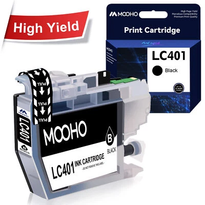 LC401 Tinta Color Negro Compatible para Brother MFC-J1010DW MFC-J1012DW J1170DW Foto 1 de 4