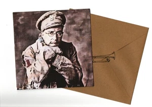 Baldrick Black Adder goes Four 15x15 Blanko Grußkarte und Umschlag - Bild 1 von 1