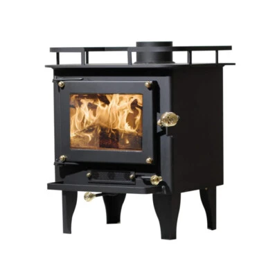 Mini estufa de leña de calefacción cúbica GRIZZLY 18.000 BTU CB-1210-BL hecha en Canadá Foto 1 de 3