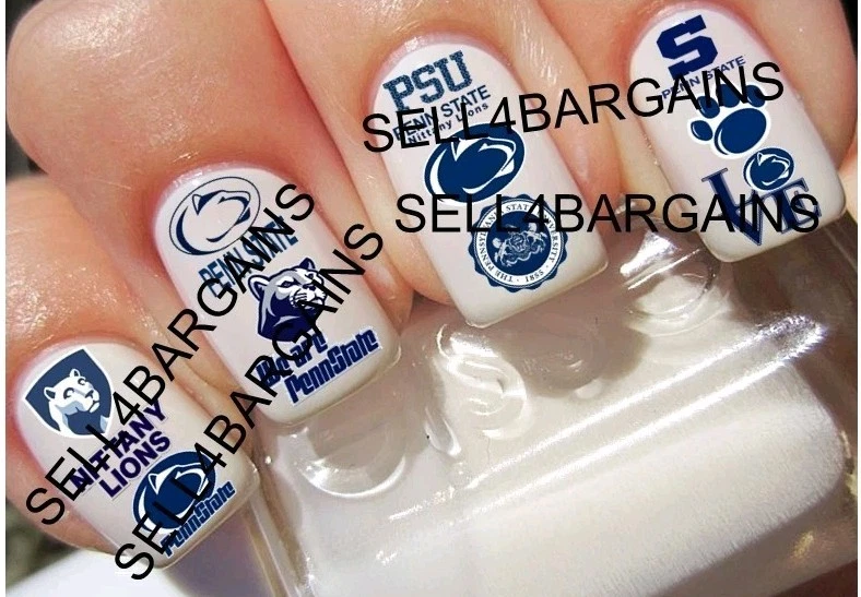 2025 Penn State Nittany Lions 14 Different Designs》Salon Quality Nail Decals - Image 1 of 1