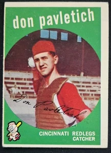 1959 Topps #494 Don Pavletich Cincinnati Redlegs RC - EX - Picture 1 of 2