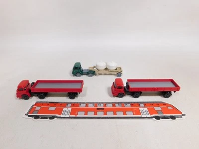 3x wiking H0 1:87 Modello Autoarticolato Man Cassone Rosso Silos Mint # DX255-0, - Immagine 1 di 4