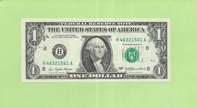 1977 ..UNCIRC $1  H 4632 1561 A  .... 1977 $1  H-A      NICE NOTE        FRN - Image 1 of 2