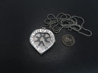 Orologio svizzero John Hardy ciondolo cuore in argento sterling con catena, 36", 61,4 g - Immagine 1 di 4