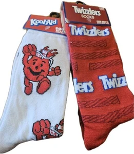 Mens Novelty Socks Twizzlers & Kool-Aid Crew Size 6-12 Lot of 2 - Picture 1 of 3