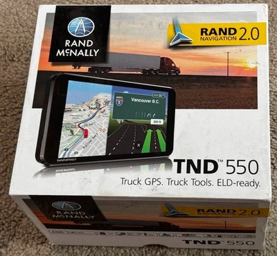 RAND MCNALLY TND 550 LM 5" TRUCK GPS RECEIVER 1 YEAR WARRANTY / DAMAGE PROTECION - Image 1 of 4