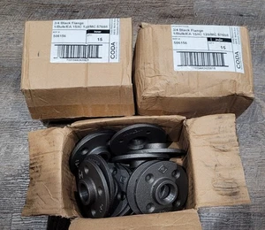45 Pack 3/4 inches Malleable Cast Iron Pipe Flange Industrial Pipe Black Steel - Picture 1 of 4