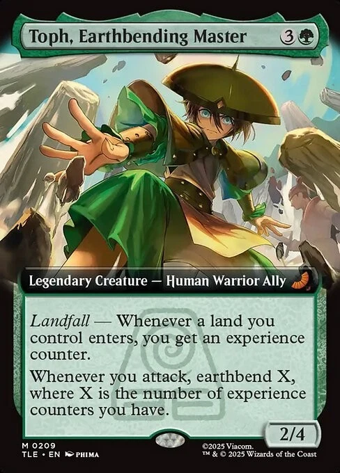 🔥  Toph, Earthbending Master M Extended Art Foil #209 | TLE Avatar Eternal MTG - Image 1 of 1