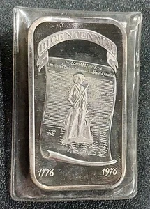 ViNtAgE MADISON MINT 1976 Bicentennial 1 Oz .999 Silber Kunstbarren Patriot Barren - Bild 1 von 2