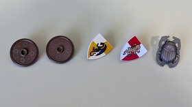 5x LEGO Shield Lot - Kingdoms, Pharaoh's Quest, Mystery Minifigures - Near Mint