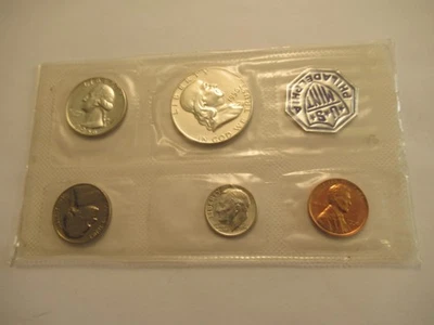 1956 US Mint Silver Proof Set, 5 coins,  US Mint cellophane-no envelope - Image 1 of 4