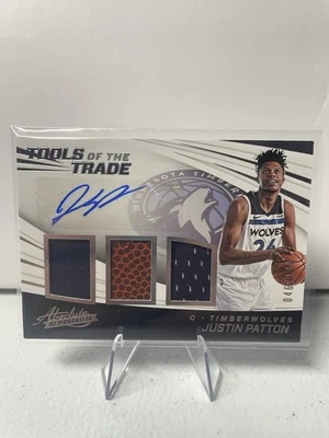 2017-18 Absolute Tools of the Trade Signatures Triple Patch Auto Justin Patton  - Image 1 of 2