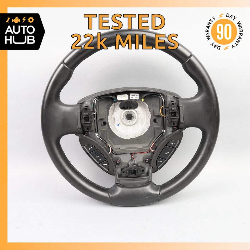 06-16 Aston Martin DB9 Rapide Steering Wheel Black 8G433600DA OEM 22k - Image 1 of 4