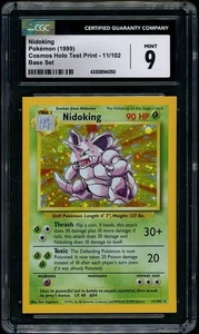 Pokemon COSMOS 1999 Holo Test Print Nidoking #11 Set Base CGC 9 OTTIME CONDIZIONI - Foto 1 di 2