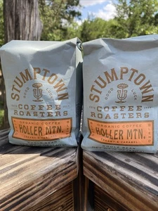 2 Bags Stumptown Holler Mtn. Organic Whole Bean 02/17/24 Creamy & Carmel 12oz. - Picture 1 of 4