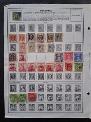 Estampillas de Filipinas de 1800 a 1931 en página de álbum Harris de enorme colección  Foto 1 de 4