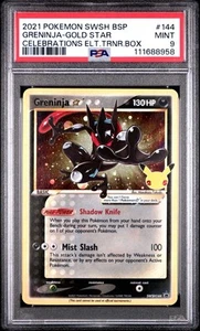 PSA 9 - GRENINJA 💫 - SWSH144 - CELEBRATIONS ETB PROMO POKEMON ENGLISH HOLO - 3T - Picture 1 of 3